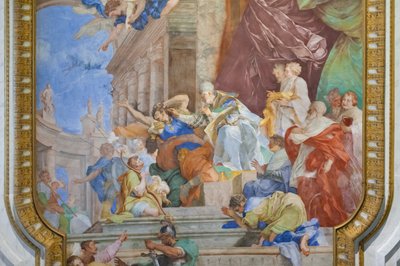 O milagre das correntes no centro do caixão, detalhe 作： Giovanni Battista Parodi