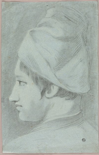 帽子をかぶった少年の横顔 作： Giovanni Battista Piazzetta