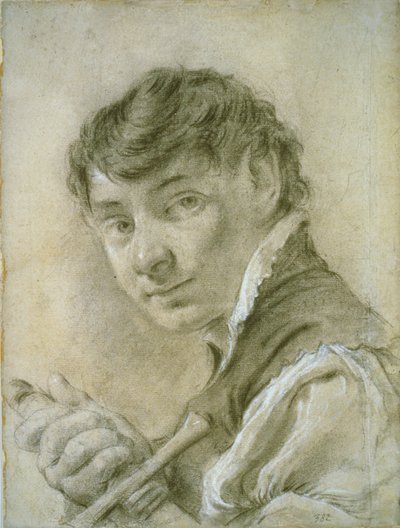 剣を持つ若者の肖像 作： Giovanni Battista Piazzetta