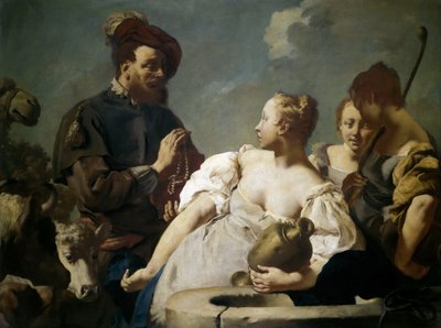 井戸でのレベッカ、c。 1740。 作： Giovanni Battista Piazzetta