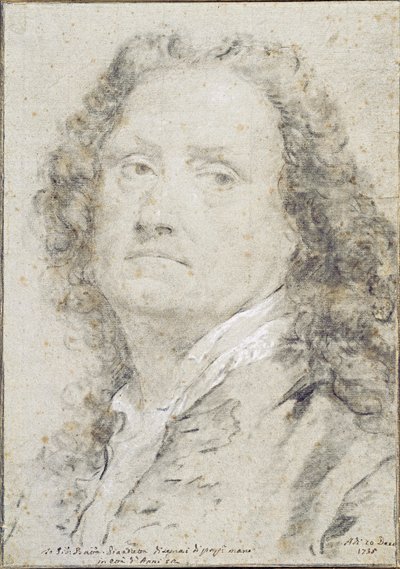 自画像、1735 作： Giovanni Battista Piazzetta