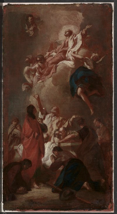 プラハ近くの聖ヤコブ、ズブラスラフの聖母の被昇天のスケッチc。 1744。 作： Giovanni Battista Piazzetta