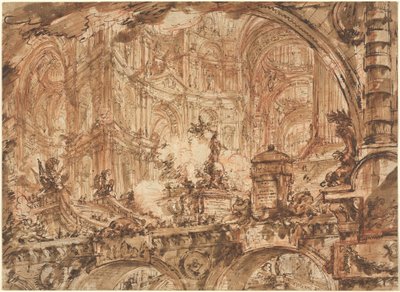 壮大な宮殿のインテリア 作： Giovanni Battista Piranesi