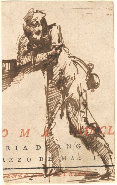 構造物に寄りかかる男 作： Giovanni Battista Piranesi