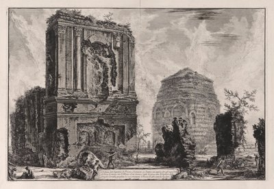 A. l のピソ Licinianus の墓のビュー 作： Giovanni Battista Piranesi
