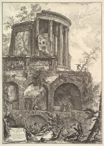 チボリのシビル神殿の別のV.シブ神殿の別のビュー...、18世紀。 作： Giovanni Battista Piranesi