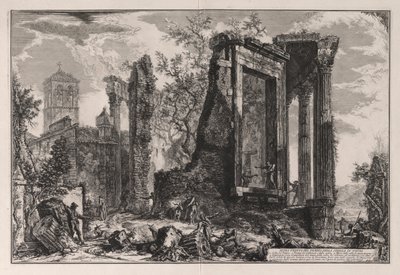Vedute di Roma (ローマの眺め) から、チボリのシビュラ神殿の別の眺め 作： Giovanni Battista Piranesi