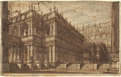 柱廊のある古代フォーラム 作： Giovanni Battista Piranesi