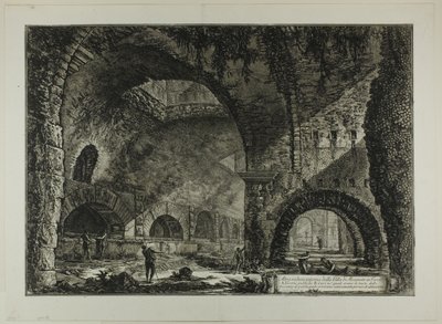 Views of RomeからのTivoli、Maecenasの別荘の別の内部ビュー 作： Giovanni Battista Piranesi