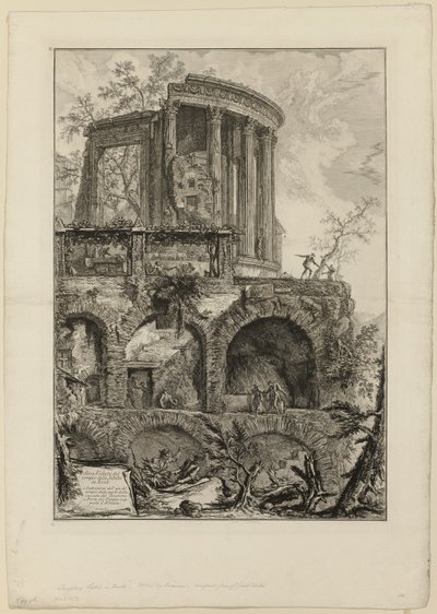 ローマの景色からのチボリのシビュラ神殿の別の眺め 作： Giovanni Battista Piranesi