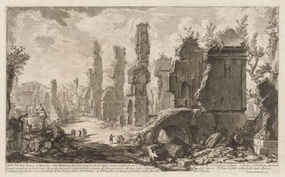 古代ローマ：アッピアの道。 作： Giovanni Battista Piranesi