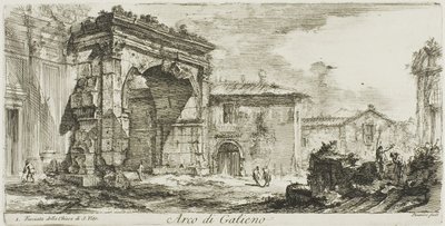 ガリエヌスのアーチ凱旋門とその他のモニュメントのいくつかの眺めより、29版。 作： Giovanni Battista Piranesi