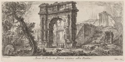 イストリア半島のプーラの凱旋門 作： Giovanni Battista Piranesi