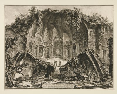 ハドリアヌスの神カノープスの神殿の遺跡 作： Giovanni Battista Piranesi