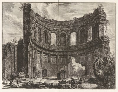 ハドリアヌスのアポロンの神殿跡 作： Giovanni Battista Piranesi