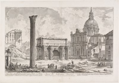 セプティミウス・セウェルスの凱旋門 作： Giovanni Battista Piranesi