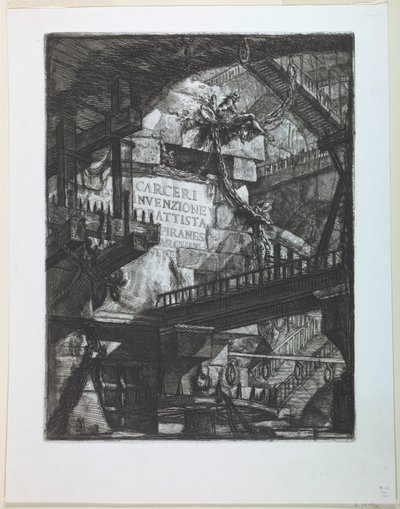 Carceri シリーズ、タイトル ページ 作： Giovanni Battista Piranesi