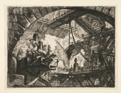 Carceri, X: 投射台上の囚人 作： Giovanni Battista Piranesi