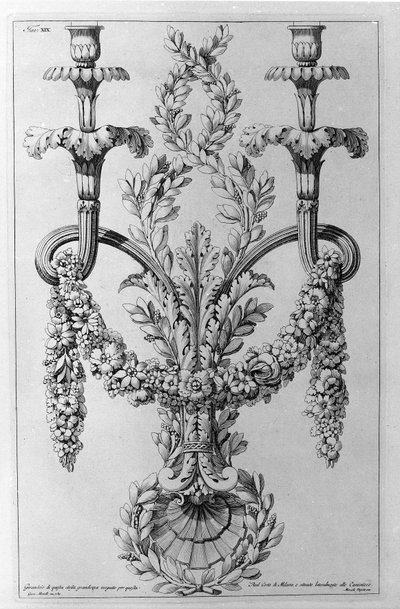 デコレーション。ジョヴァンニ・ピラネージ（通称ピラネーゼ）（1720～1778年）のドローイング。 作： Giovanni Battista Piranesi