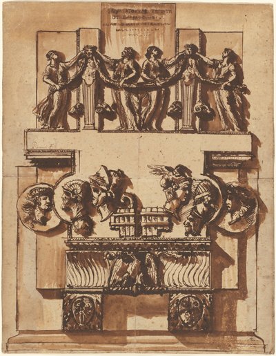 壮大な壁のモニュメントのファンタジー 作： Giovanni Battista Piranesi