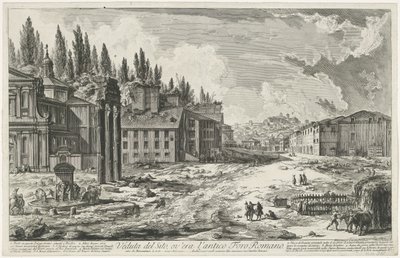 Forum Romanum met de Tempel van Jupiter Stator te Rome 古代ローマのフォーラムがあったサイトのビュー (オブジェクトのタイトル) Gezichten op Rome (シリーズタイトル) Giambattista Piranesi の建築家 Ve(nez)iano によって描かれ彫刻されたローマの景色 (シリーズ タイトル) 作： Giovanni Battista Piranesi