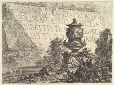 Frontispieceタイトルページ、1748。 作： Giovanni Battista Piranesi