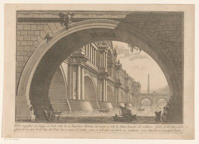 アーチとロッジアのある橋の眺め Architecture and Perspectives（シリーズタイトル）の前編 Prima parte di architetture e prospettive (シリーズタイトル) 作： Giovanni Battista Piranesi