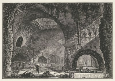 Interieur van de Tempel van Hercules Victor te Tivoli チボリのヴィラ ディ メチェナーテの別の内部ビュー (オブジェクトのタイトル) Gezichten op Rome (シリーズタイトル) Giambattista Piranesi の建築家 Ve(nez)iano (シリーズ ti 作： Giovanni Battista Piranesi
