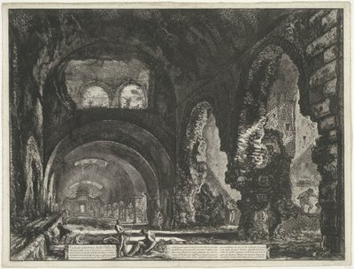 Interieur van de Tempel van Hercules Victor te Tivoli ヴィラ ディ メチェナーテの内部ビュー (オブジェクトのタイトル) Gezichten op Rome (シリーズタイトル) Giambattista Piranesi の建築家 Ve(nez)iano によって描かれ彫刻されたローマの景色 (シリーズ タイトル) 作： Giovanni Battista Piranesi