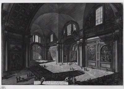 サンタマリアデッリアンジェリ教会の内部のディオクレティアヌス帝の浴場、1765〜1775 作： Giovanni Battista Piranesi