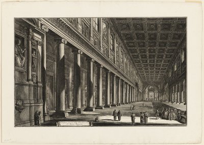 ビューズ オブ ローマからの聖マリア マッジョーレ大聖堂の内部ビュー 作： Giovanni Battista Piranesi