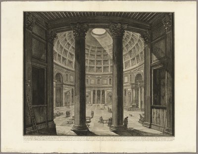 ローマの景色からのパンテオンの内部ビュー 作： Giovanni Battista Piranesi