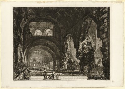 ローマの景色からのマエケナスの別荘の内部ビュー 作： Giovanni Battista Piranesi