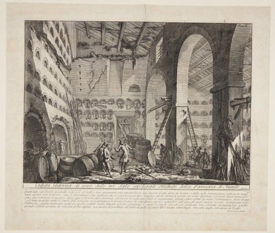 アウグストゥス家のものと考えられる 3 つの大きな墓室の内観 作： Giovanni Battista Piranesi
