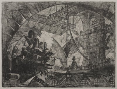 Invenzioni Capric di Carceri; Hind 13、First State of Three、c.1749（敷設紙にエッチング） 作： Giovanni Battista Piranesi