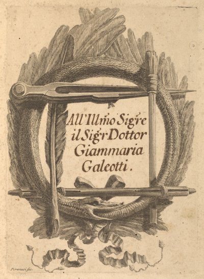 シャルルモン卿とローマの代理人に宛てた正当化の手紙 作： Giovanni Battista Piranesi