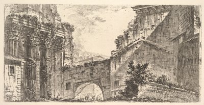 プレート15：アウグストゥスのフォーラムアウグストゥスのフォーラム、ca。 1748年。 作： Giovanni Battista Piranesi