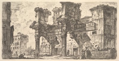 プレート1：ネルバフォーラムの一部ネルバフォーラムの一部、ca。 1748年。 作： Giovanni Battista Piranesi