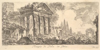 プレート21：イストラ半島のプーラ神殿イストラ半島のプーラ神殿1748年。 作： Giovanni Battista Piranesi