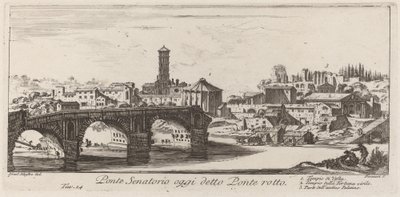 ポンテ・セナトリオは現在、ポンテ・ロットと呼ばれています 作： Giovanni Battista Piranesi