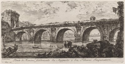 アウグストゥスとティベリウス皇帝によって建設されたリミニの橋 作： Giovanni Battista Piranesi