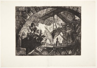 投射プラットフォーム上の囚人 作： Giovanni Battista Piranesi