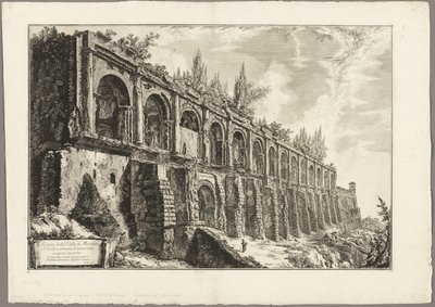 ローマの景色から、チボリのマエケナスの別荘の遺跡 作： Giovanni Battista Piranesi