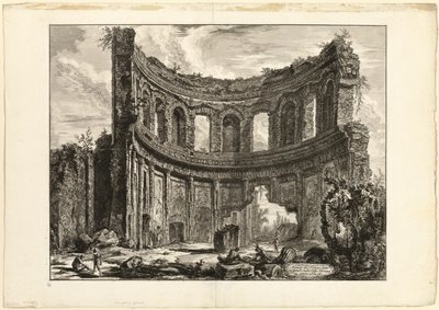 チボリのハドリアヌスの別荘にある、いわゆるアポロ神殿の跡（ローマの眺望より 作： Giovanni-Battista Piranesi