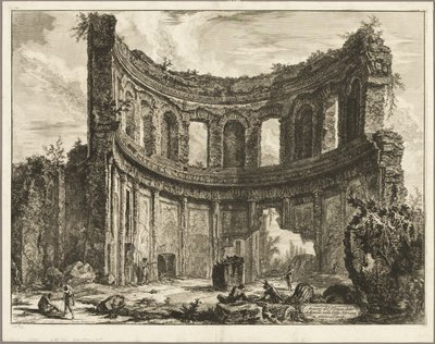 チボリのハドリアヌスの別荘にある、いわゆるアポロ神殿の跡（ローマの眺望より 作： Giovanni Battista Piranesi