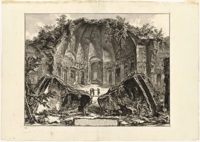 ティヴォリ、ハドリアヌスの別荘のカノープス神神殿跡（ローマの眺望より 作： Giovanni Battista Piranesi