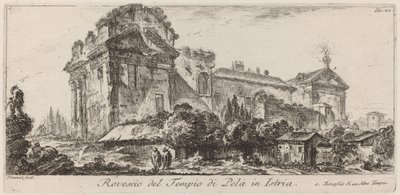 イストリア半島のプーラ神殿の裏側 作： Giovanni Battista Piranesi