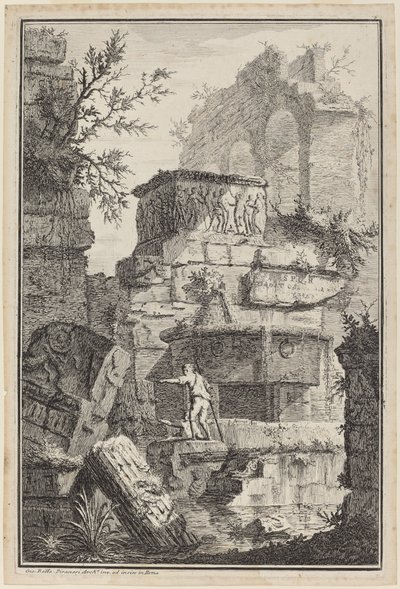 古代の建物の遺跡 作： Giovanni Battista Piranesi