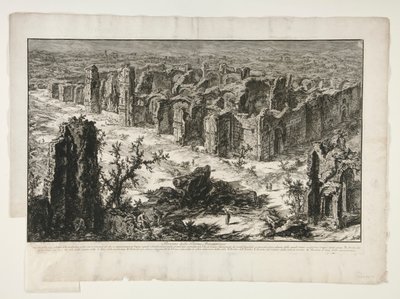 Antonine Baths の遺跡 (Antonine Baths の遺跡 [カラカラ浴場])、Vedute di Roma より 作： Giovanni Battista Piranesi