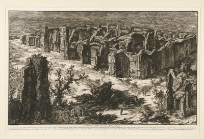 Antonine Baths の遺跡 (Antonine Baths の遺跡 [カラカラ浴場])、Vedute di Roma より 作： Giovanni Battista Piranesi